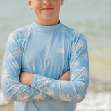 Boys Palms Rashie - Blue